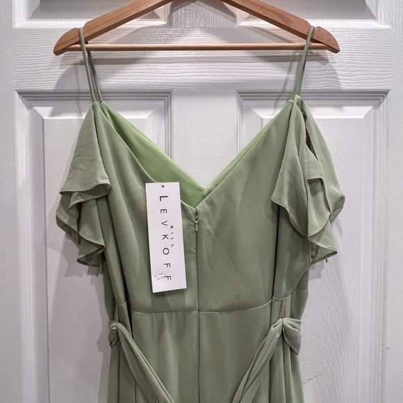 NWT Bill Levkoff Bridsmaid Dress Style 1550 in Pistachio Size 16 - Picture 4 of 15